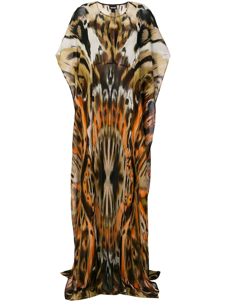 Just Cavalli Graphic Leopard Print Kaftan - Brown