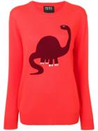 Markus Lupfer Dinosaur Patch Jumper - Hot Coral