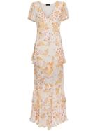 De La Vali Juliet Silk Chiffon Dress - Multicolour
