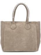 Steffen Schraut - Studded Handle Tote - Women - Calf Suede/alcantara - One Size, Women's, Nude/neutrals, Calf Suede/alcantara