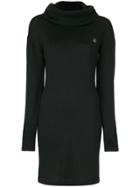 Vivienne Westwood Anglomania Branded Roll Neck Jumper Dress - Black