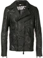 Philipp Plein Strange Biker Jacket - Black