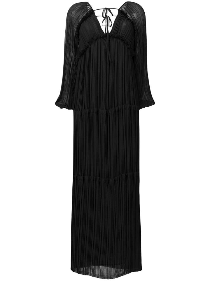 P.a.r.o.s.h. Pleated Column Dress - Black