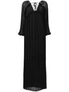 P.a.r.o.s.h. Pleated Column Dress - Black