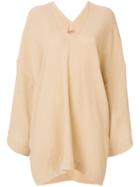 Caravana Flared Sleeves Dress - Brown