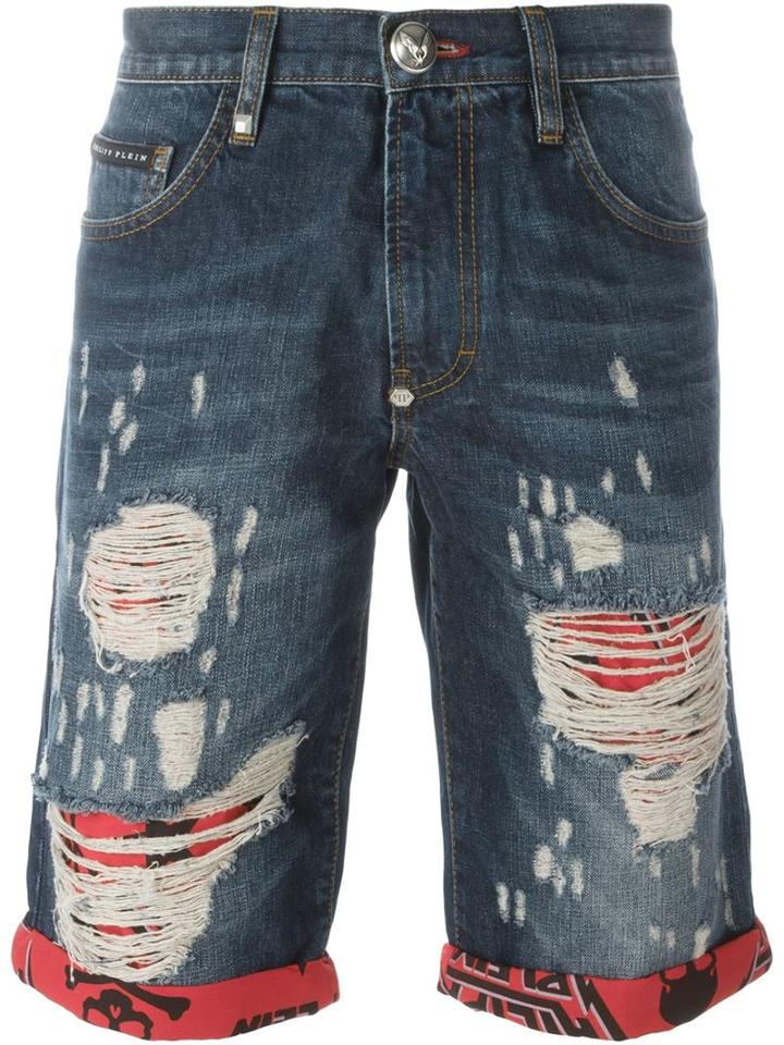 Philipp Plein 'savage' Denim Shorts