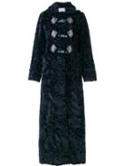 Peter Pilotto Faux Shearling Embroidered Coat