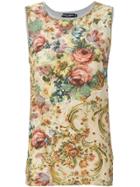 Dolce & Gabbana Vintage Floral Sleeveless Blouse - Multicolour