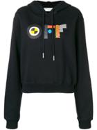 Off-white Graphic Logo Print Hoodie - Black