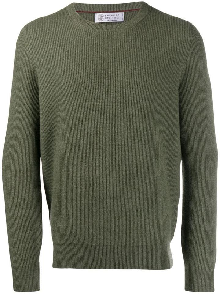 Brunello Cucinelli Long Sleeve Jumper - Green