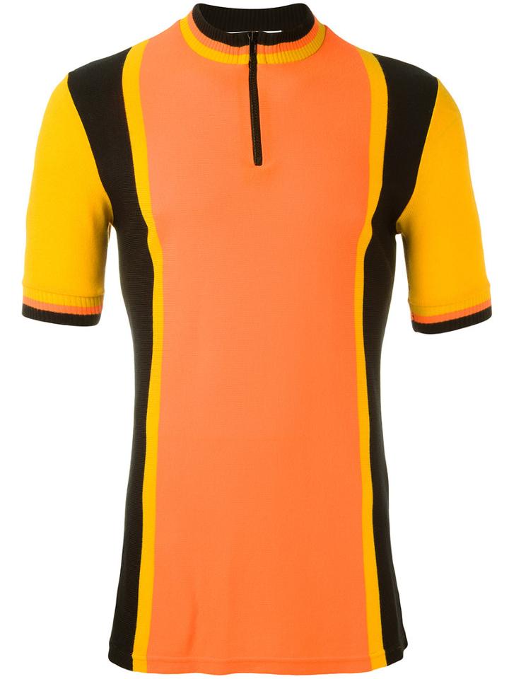 Msgm Guiseppe Shortsleeve Jumper, Size: Medium, Yellow/orange, Acrylic