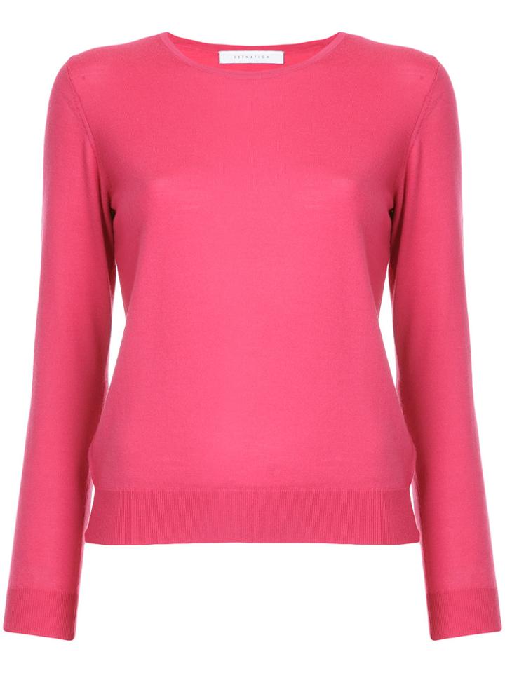 Estnation Round Neck Jumper - Pink & Purple