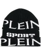 Plein Sport Logo Embroidered Beanie Hat - Black