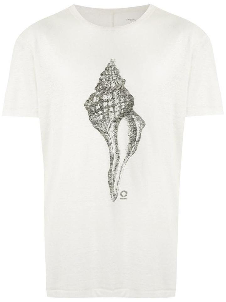 Osklen T-shirt Linen Seashell - White