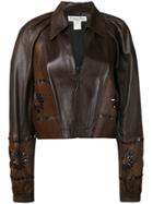 Christian Dior Vintage Cut-out Flower Jacket - Brown