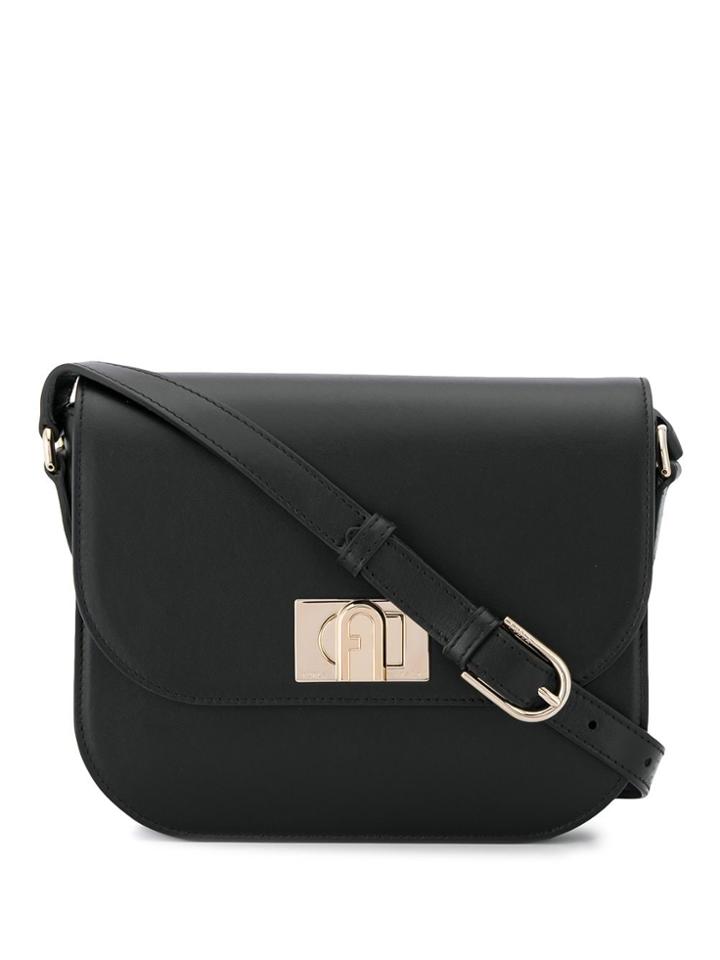 Furla Flip-lock Shoulder Bag - Black