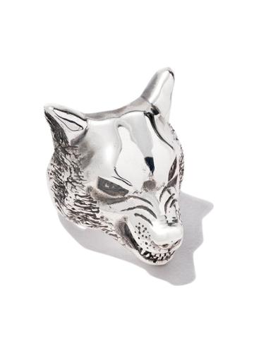 The Great Frog Large Wolf Ring - Silver