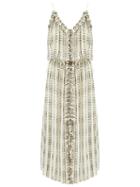 Talie Nk Jacquard Midi Dress, Women's, Size: 36, White, Silk/polyester/viscose