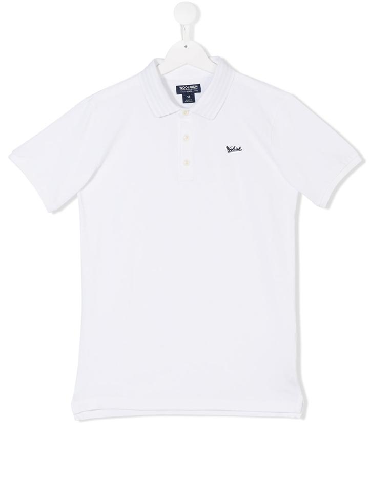 Woolrich Kids Teen Classic Polo Shirt - White