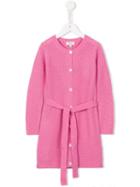 Cashmirino Waffle Knit Belted Cardigan, Toddler Girl's, Size: 3 Yrs, Pink/purple