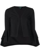 Lauren Ralph Lauren Ruffle Cropped Jacket - Black