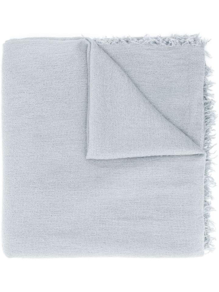 Faliero Sarti Frayed-hem Scarf - Grey