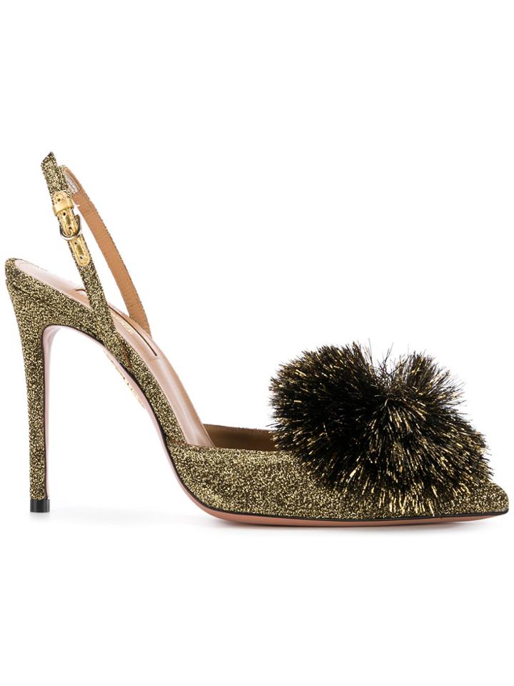 Aquazzura Powder Puff Slingback Pumps - Yellow & Orange