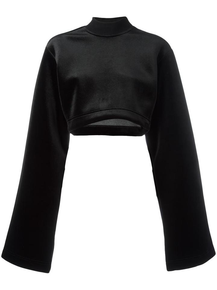 Puma Puma X Rihanna Velvet Kimono Top, Women's, Size: Small, Black, Polyester/spandex/elastane