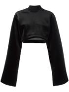 Puma Puma X Rihanna Velvet Kimono Top, Women's, Size: Small, Black, Polyester/spandex/elastane