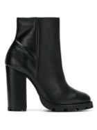 Schutz High Block Heel Boots - Black