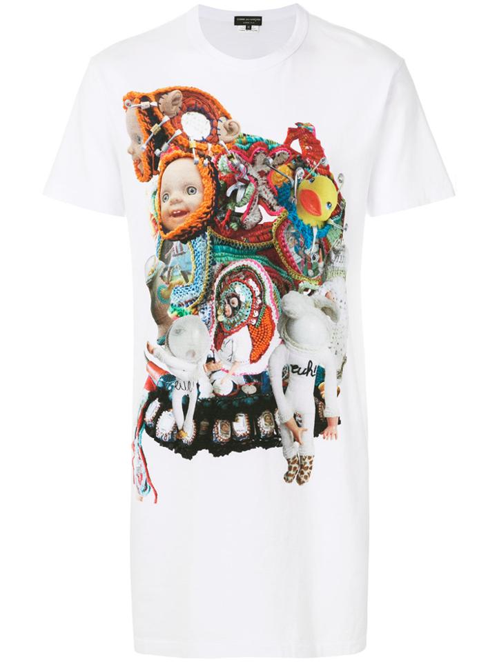 Comme Des Garçons Homme Plus Printed Shortsleeved T-shirt - White