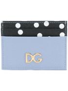Dolce & Gabbana Polka Dot Print Card Holder - Blue