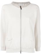Le Tricot Perugia - Fitted Jacket - Women - Cotton/linen/flax/polyester - L, Nude/neutrals, Cotton/linen/flax/polyester