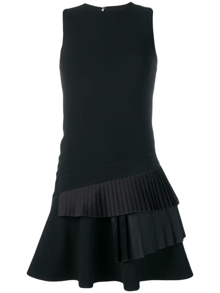 Victoria Victoria Beckham Pleated Trim Short Dress - Black