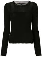 Ann Demeulemeester Long-sleeve Fitted Sweater - Black