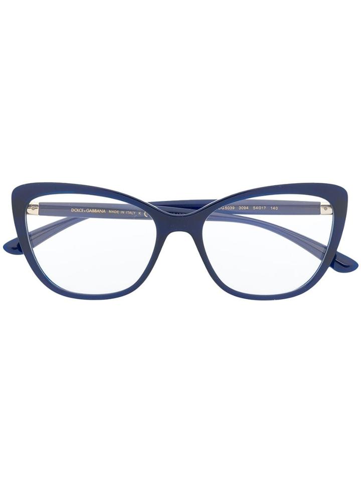 Dolce & Gabbana Eyewear Cat Eye Optical Glasses - Blue