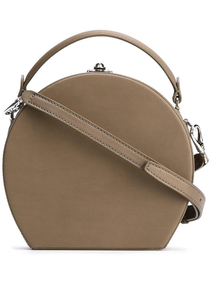 Bertoni 1949 Round Crossbody Bag, Women's, Green, Calf Leather
