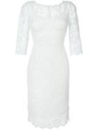 Dolce & Gabbana Floral Lace Dress, Women's, Size: 38, White, Cotton/viscose/nylon/polyamide