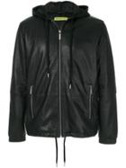 Versace Jeans Hooded Zipped Jacket - Black