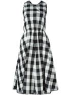 Rochas Gingham Print Flared Dress - Black