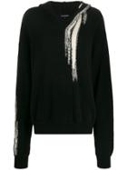 Ann Demeulemeester Long Sleeved Knitted Hoodie - Black