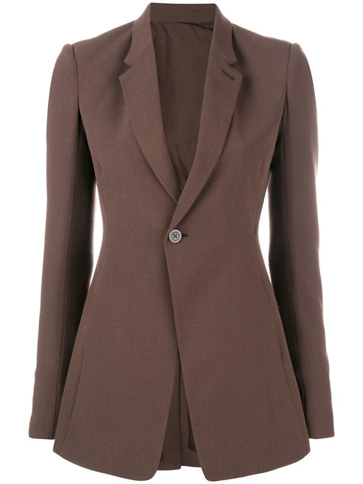 Rick Owens Fitted Blazer - Brown