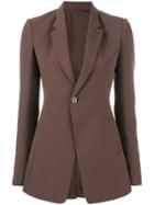 Rick Owens Fitted Blazer - Brown