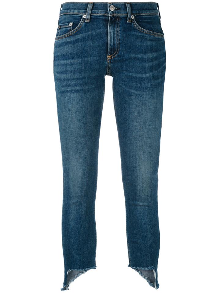 Rag & Bone Asymmetric Hem Jeans - Blue