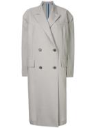 Irene Oversized Double-breasted Coat - Grey
