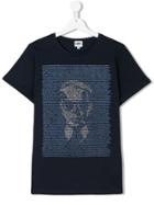 Karl Lagerfeld Kids Teen Graphic Print T-shirt - Blue