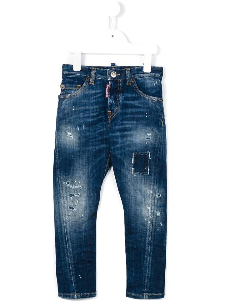 Dsquared2 Kids 'stretch Kenny Twist' Jeans, Boy's, Size: 12 Yrs, Blue