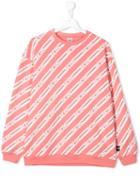 Gcds Kids All-over Logo Sweatshirt - Pink