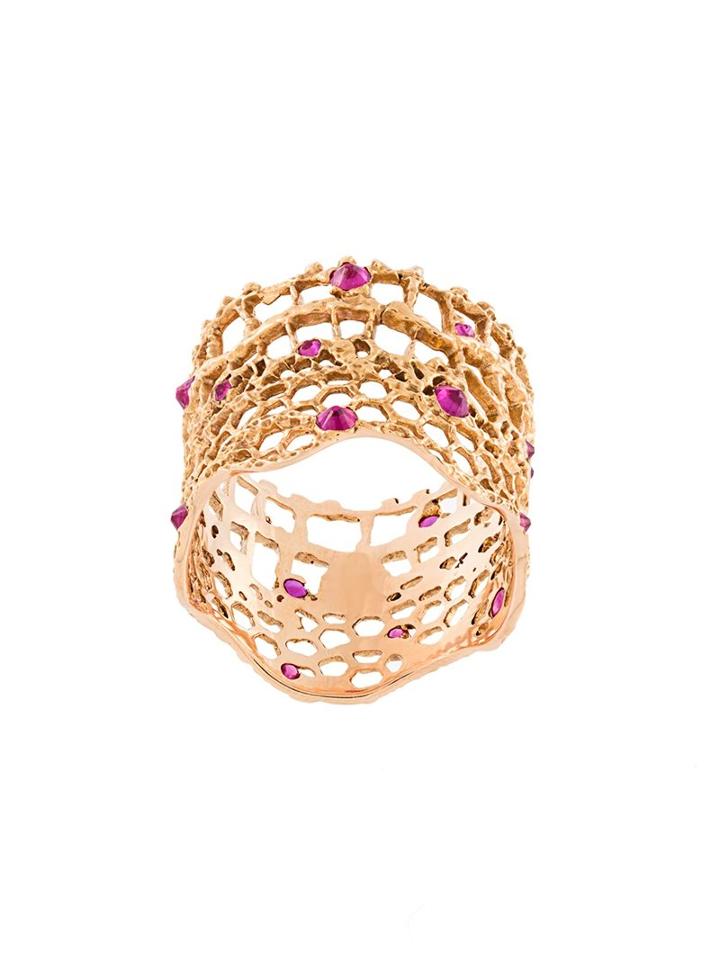 Aurelie Bidermann 'vintage Lace' Ruby Ring
