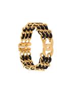 Chanel Vintage Woven Logo Bracelet